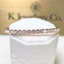將圖片載入圖庫檢視器 Moissanite 12ct Full Paved Bangle 全圈莫桑石12卡手鐲