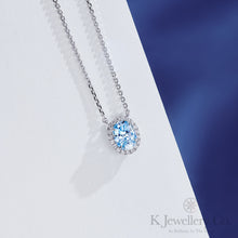 將圖片載入圖庫檢視器 Oval Aquamarine Necklace / Ring 橢圓形海藍寶頸鏈/戒指