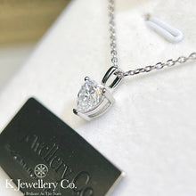 將圖片載入圖庫檢視器 Moissanite Heart Necklace 莫桑石愛心型清鑲頸鏈