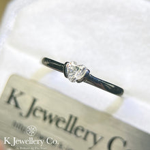 Load image into gallery viewer Moissanite Heart Ring Moissanite simple love ring