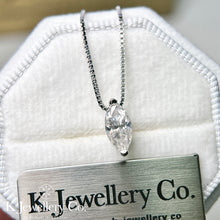 將圖片載入圖庫檢視器 Moissanite Marquise Necklace 莫桑石馬眼型清鑲頸鏈