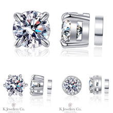 將圖片載入圖庫檢視器 Moissanite Magnet Earrings 莫桑石磁吸款耳環