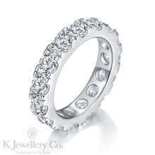 將圖片載入圖庫檢視器 Moissanite Full Paved Brilliant Stacking Ring 莫桑石全圈30分圍石戒指