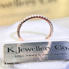 Load image into gallery viewer Moissanite 1.5mm Stacking Ring Moissanite Half Circle Ring