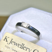 Load image into gallery viewer Moissanite Emerald Ring Moissanite simple emerald cut ring