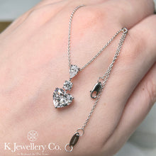 將圖片載入圖庫檢視器 Cubic Zirconia Heart Necklace / Ring 進口訂制高碳鑽肥心頸鏈戒指