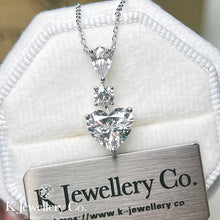將圖片載入圖庫檢視器 Cubic Zirconia Heart Necklace / Ring 進口訂制高碳鑽肥心頸鏈戒指