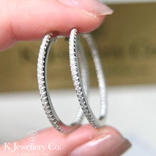 將圖片載入圖庫檢視器 Moissanite Full Paved Earrings 莫桑石全圈內外鑲耳圈