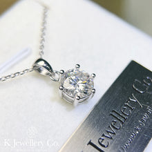 將圖片載入圖庫檢視器 Moissanite Six Claws Classic Necklace莫桑石經典六爪頸鏈