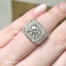 Load image into gallery viewer Moissanite Luxurious Set Men Ring Moissanite full diamond luxury set men's ring