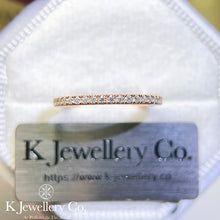 Load image into gallery viewer Moissanite 1.5mm Stacking Ring Moissanite Half Circle Ring