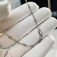 將圖片載入圖庫檢視器 Cubic Zirconia Cross Necklace 高碳鑽純銀雙十字架頸鏈