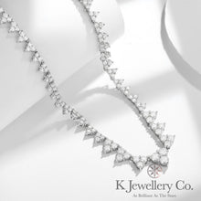 將圖片載入圖庫檢視器 Moissanite Full Paced Necklace 莫桑石滿鑽頸鏈隱藏扣