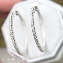 將圖片載入圖庫檢視器 Moissanite Full Paved Earrings 莫桑石全圈內外鑲耳圈