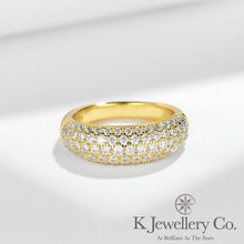 Load image into gallery viewer Moissanite Stars Stacking Ring Full moissanite micro-set row ring