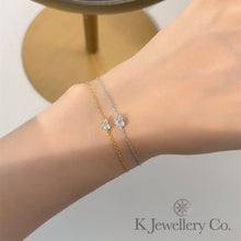 Load image into gallery viewer Cubic Zirconia Bracelet high carbon diamond small diamond S925 love/water drop/horse eye/round single diamond bracelet