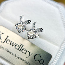 Load image into gallery viewer Moissanite Rabbit Earrings Moissanite rabbit earrings