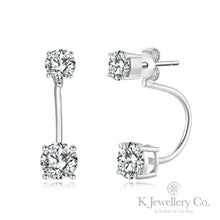 將圖片載入圖庫檢視器 Moissanite 2 Ways Earrings 莫桑石兩戴款耳環