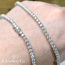 將圖片載入圖庫檢視器 Moissanite Full Paved Tennis Bracelet/ Necklace 莫桑石滿鑽珠寶扣手鏈/頸鏈