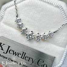 將圖片載入圖庫檢視器 Moissanite Smile Necklace 莫桑石七星微笑頸鏈