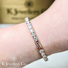 將圖片載入圖庫檢視器 Moissanite 12ct Full Paved Bangle 全圈莫桑石12卡手鐲