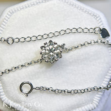將圖片載入圖庫檢視器 Moissanite Snow Bracelet 莫桑石雪花手鏈