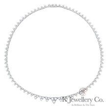 將圖片載入圖庫檢視器 Moissanite Full Paced Necklace 莫桑石滿鑽頸鏈隱藏扣