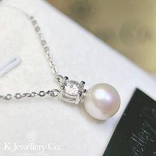 將圖片載入圖庫檢視器 Moissanite Pearl Necklace 莫桑石天然淡水珍珠頸鏈