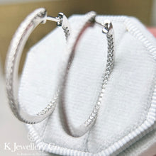 將圖片載入圖庫檢視器 Moissanite Full Paved Earrings 莫桑石全圈內外鑲耳圈