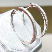 將圖片載入圖庫檢視器 Moissanite Full Paved Earrings 莫桑石全圈內外鑲耳圈