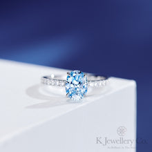 將圖片載入圖庫檢視器 Oval Aquamarine Necklace / Ring 橢圓形海藍寶頸鏈/戒指