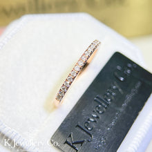 Load image into gallery viewer Moissanite 1.5mm Stacking Ring Moissanite Half Circle Ring