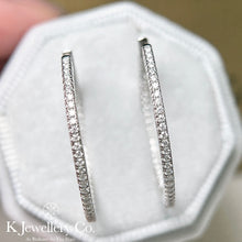 將圖片載入圖庫檢視器 Moissanite Full Paved Earrings 莫桑石全圈內外鑲耳圈