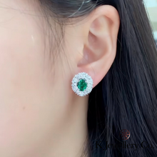 將圖片載入圖庫檢視器 Lab Grown Gem Emerald Ruby Sapphire Earring Necklace Ring 培育寶石紅寶藍寶祖母綠頸鏈耳環戒指套裝