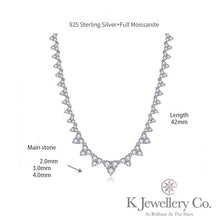 將圖片載入圖庫檢視器 Moissanite Full Paced Necklace 莫桑石滿鑽頸鏈隱藏扣