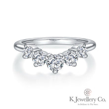 Load image into gallery viewer Moissanite V Stacking Ring