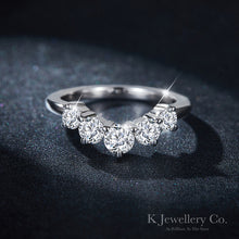 Load image into gallery viewer Moissanite V Stacking Ring