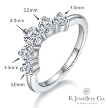 Load image into gallery viewer Moissanite V Stacking Ring