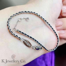 Load image into gallery viewer 18K Gold Red Bracelet 18K gold braided red rope bracelet