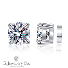 將圖片載入圖庫檢視器 Moissanite Magnet Earrings 莫桑石磁吸款耳環