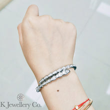 Load image into gallery viewer Moissanite Serpenti Full Paved Bangle full circle moissanite snake bone bracelet