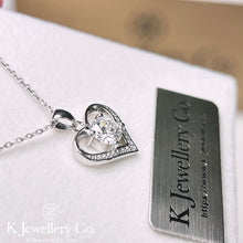 Load image into gallery viewer Moissanite Heart Necklace Moissanite Heart Necklace