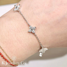 Load image into gallery viewer Moissanite Lucky Clover Bracelet Moissanite four-leaf clover five-flower bracelet