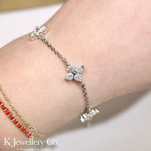 Load image into gallery viewer Moissanite Lucky Clover Bracelet Moissanite four-leaf clover five-flower bracelet