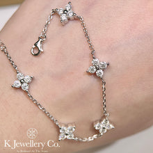 Load image into gallery viewer Moissanite Lucky Clover Bracelet Moissanite four-leaf clover five-flower bracelet