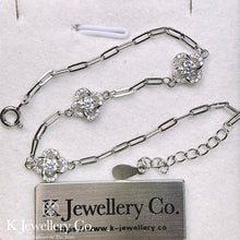 Load image into gallery viewer Moissanite Lucky Clover Bracelet Moissanite four-leaf clover three-flower bracelet