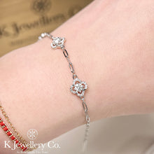 Load image into gallery viewer Moissanite Lucky Clover Bracelet Moissanite four-leaf clover three-flower bracelet