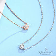 Load image into gallery viewer Cubic Zirconia Taille Impératrice cut Necklace - Imported Custom-Made High Carbon Diamond Queen Cut Necklace