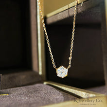 Load image into gallery viewer Cubic Zirconia Taille Impératrice cut Necklace - Imported Custom-Made High Carbon Diamond Queen Cut Necklace