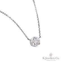 Load image into gallery viewer Cubic Zirconia Taille Impératrice cut Necklace - Imported Custom-Made High Carbon Diamond Queen Cut Necklace